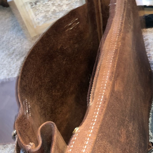 J. Crew Leather Expandable Mailbag/Satchel - Picture 13 of 16